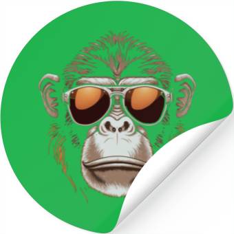 Discover Monkey Face Stickers