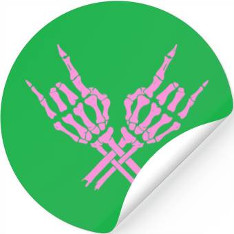 Discover Skeleton Rock Hands Stickers