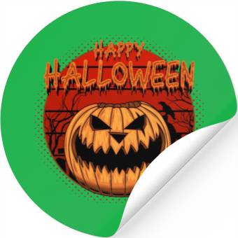 Discover Halloween Pumpkin Stickers