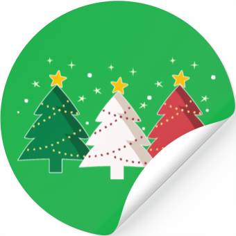 Discover Christmas Tree Italy Flag Stickers