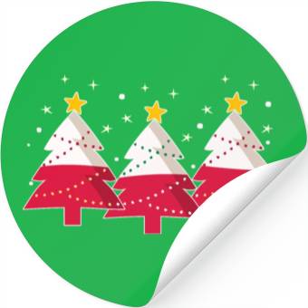 Discover Christmas Tree Polish Flag Poland Stickers