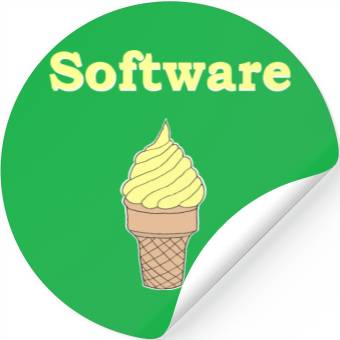 Discover Software Vanilla Ice Cream Stickers