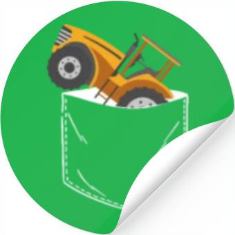 Discover Farming Farmer Pocket Tractor Stickers