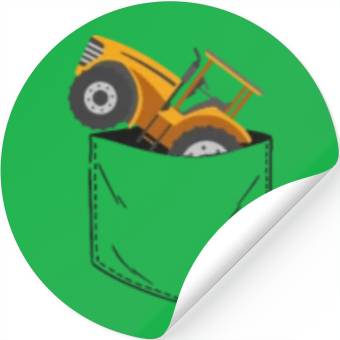 Discover Farming Farmer Pocket Tractor Stickers