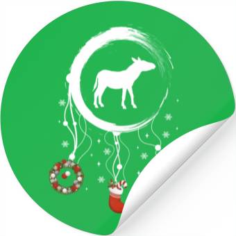 Discover Winter dreamcatcher Christmas Donkey Stickers