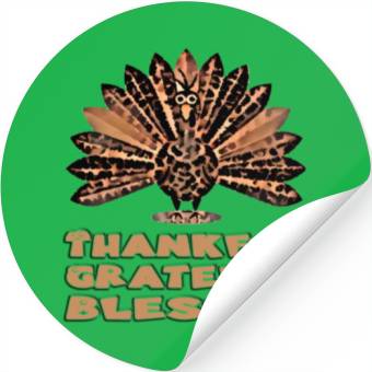 Discover Thankful grateful blessed leopard Stickers
