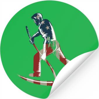 Discover Farming Farmer American Flag Us Stickers