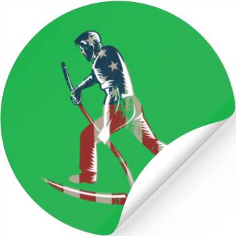 Discover Farming Farmer American Flag Us Stickers