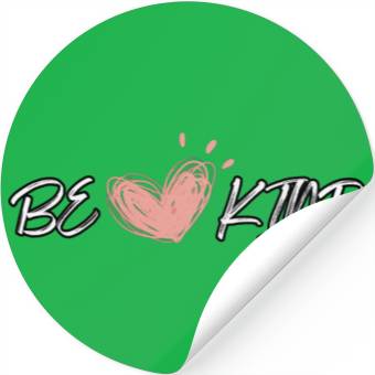 Discover Be Kind, pink heart Stickers