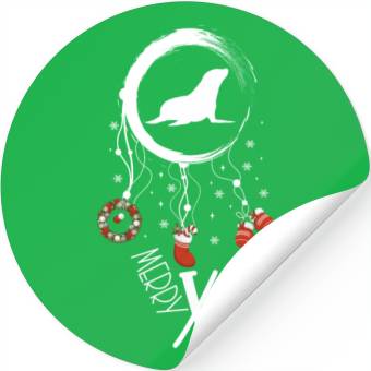 Discover Winter dreamcatcher Christmas Seal Stickers