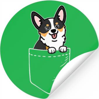 Discover Black Corgi Stickers