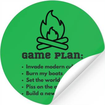 Discover Game Plan for Modern Culture Stickers