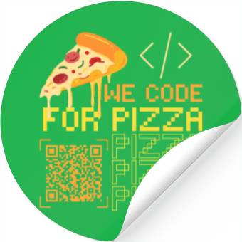 Discover We Code For Pizza | Software Developer Memes Stickers