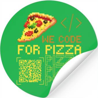 Discover We Code For Pizza | Software Developer Memes Stickers