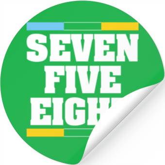 Discover Seven Five Eight (Black) Stickers
