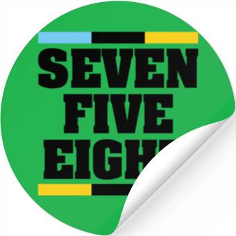 Discover Seven Five Eight (White) Stickers