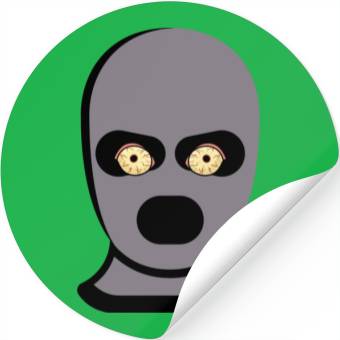 Discover grey thief ski mask Stickers