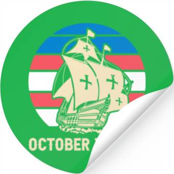 Discover Columbus Day 1492 Stickers