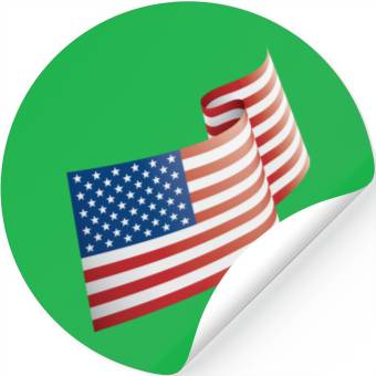 Discover USA Flag In The Wind Stickers