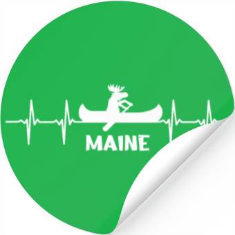 Discover Maine , Paddling Moose Stickers