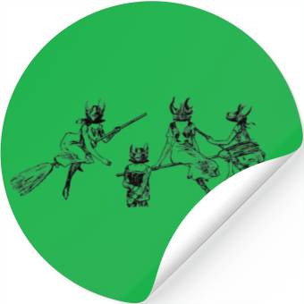 Discover Bat Witches Stickers