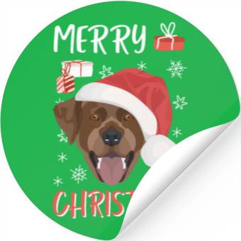 Discover Labrador Merry Christmas Stickers