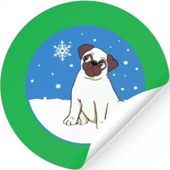 Discover Curious Pug Stickers