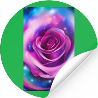 Discover Galaxy rose Stickers