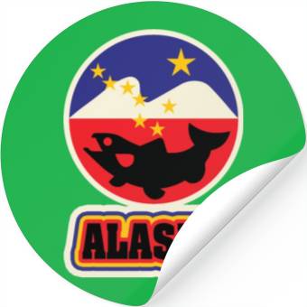 Discover US States ALASKA Stickers