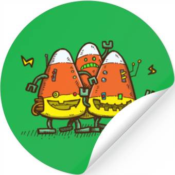 Discover Candy Corn Bots Stickers