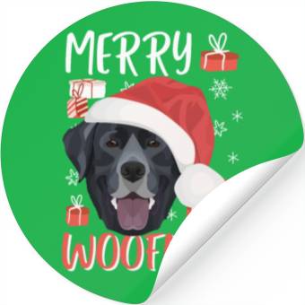 Discover Labrador Merry Christmas Stickers