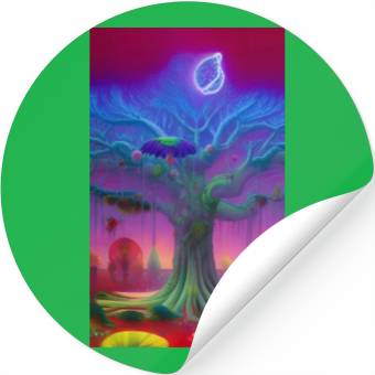 Discover Neon Magic tree Stickers