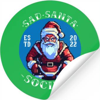 Discover Sad Santa Stickers