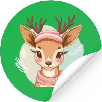 Discover Cute Christmas Deer Stickers
