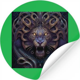 Discover Dark Fantasy Lion Version 5 Stickers