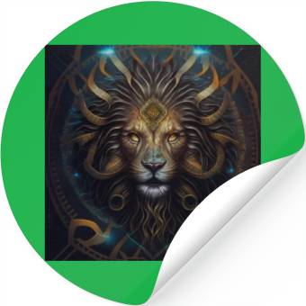 Discover Dark Fantasy Lion Version 1 Stickers