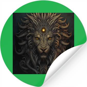 Discover Dark Fantasy Lion Version 2 Stickers
