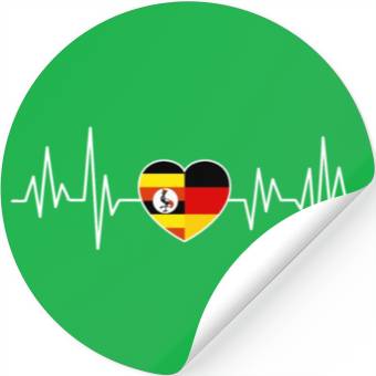 Discover Uganda Germany Flag Two Countries Stickers