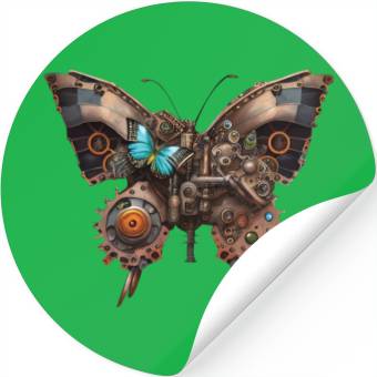 Discover Steampunk mechanical butterfly Stickers