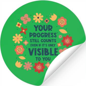 Discover Progress Life Quotes Positive Message Wisdom Stickers