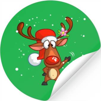 Discover Christmas Deer Stickers