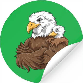 Discover Strong Eagle with Eagle Kid for a Eagle lovers Stickers