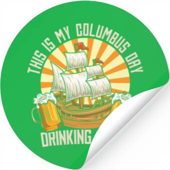 Discover Columbus Day 1492 Stickers
