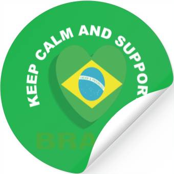 Discover Keep Calm And Support Brazil - Brazil Stickers
