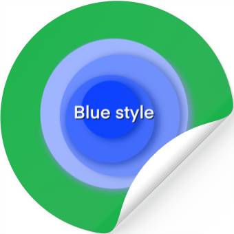Discover Blue style circle combines Stickers