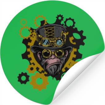 Discover monkey and gear Stickers
