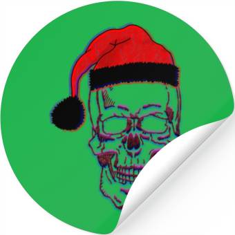 Discover Christmas Skull Stickers