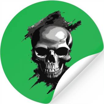 Discover Silver Skull Stickers
