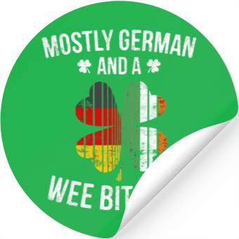 Discover German Wee Bit Irish Germany Patrick Day Stickers