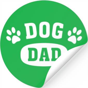 Discover Dog Dad Stickers